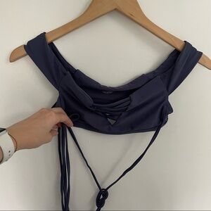 Frankie's Bikinis Navy Bikini Top